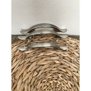 Brained Leaf And Vine Cabinet Handle 3 inch nickel arch handle cabinet set of 3